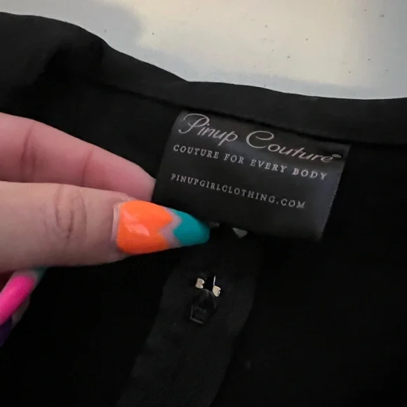 Pinup Couture Victorian Stripe Birdie Dress Extra Small XS - Picture 4 of 5